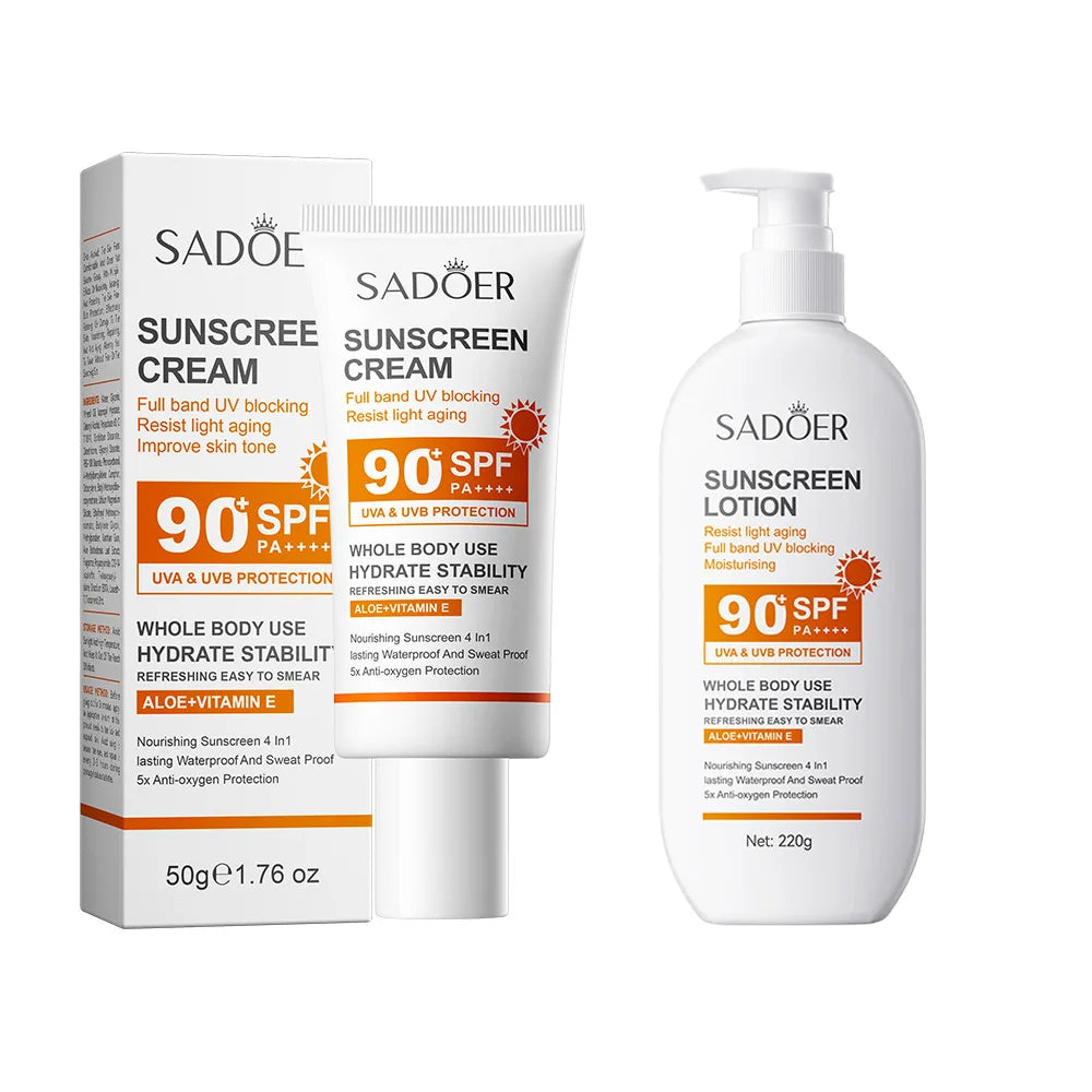 Crème Solaire SPF 90 – Protection Maximale Corps & Visage