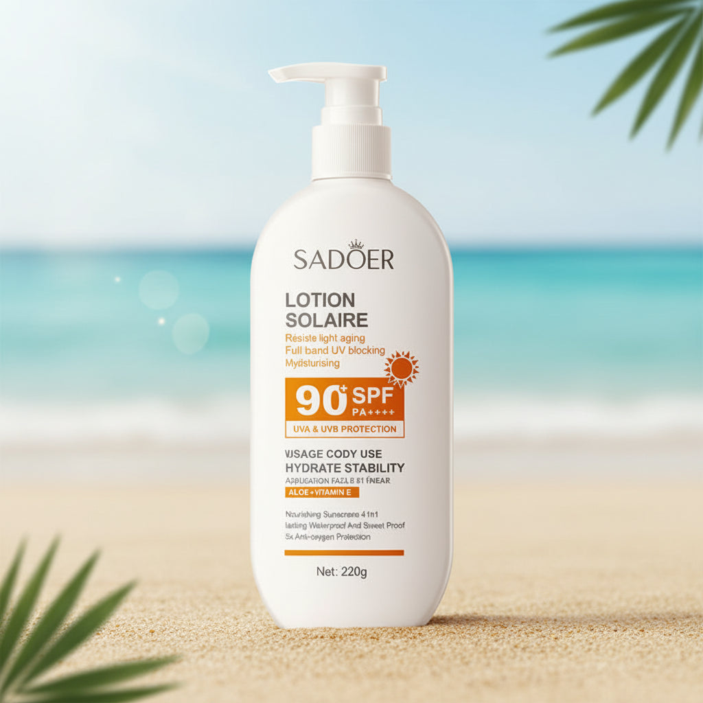 Crème Solaire SPF 90 – Protection Maximale Corps & Visage