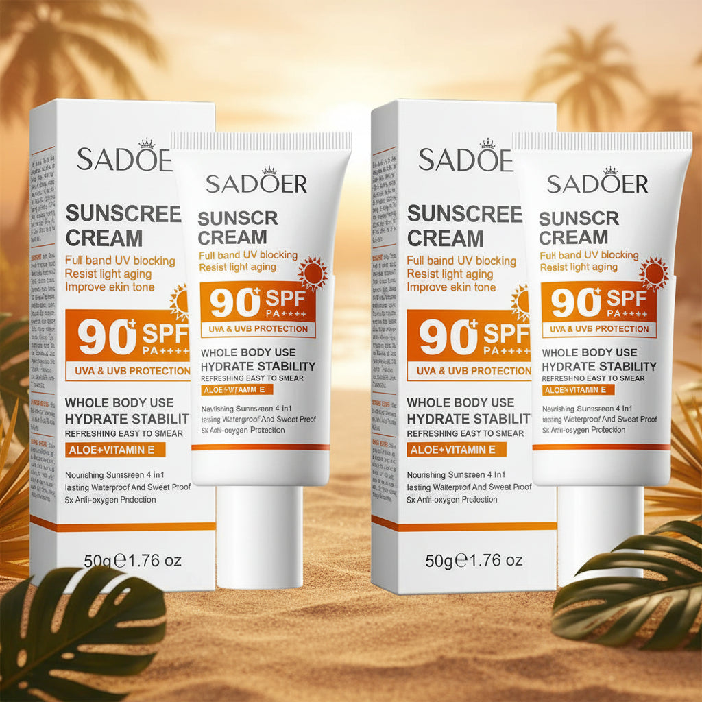 Crème Solaire SPF 90 – Protection Maximale Corps & Visage